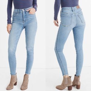 Madewell Petite 10" High Rise Skinny Jeans in Hamden Wash